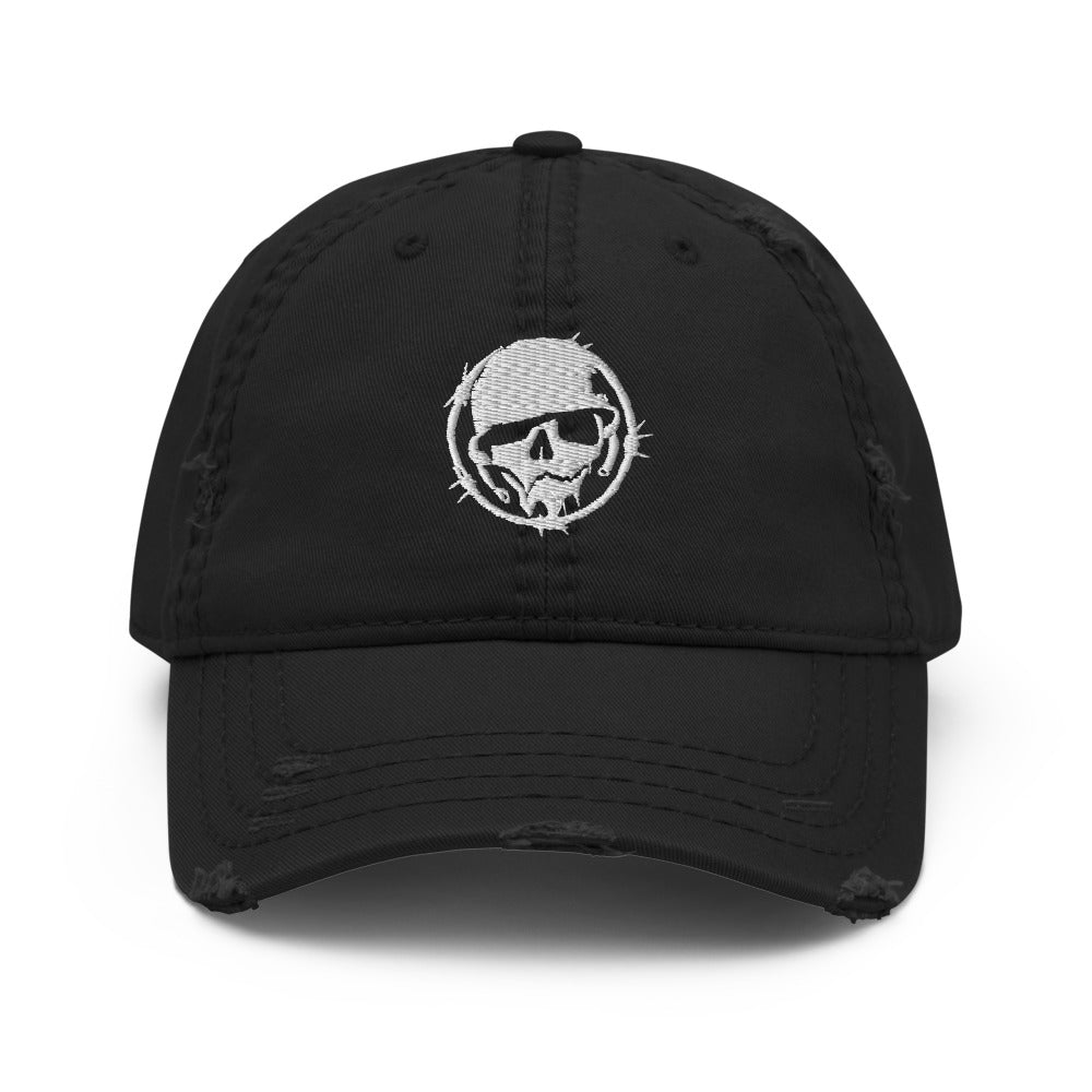 Cap (Distressed) - Combat Skully Emblem