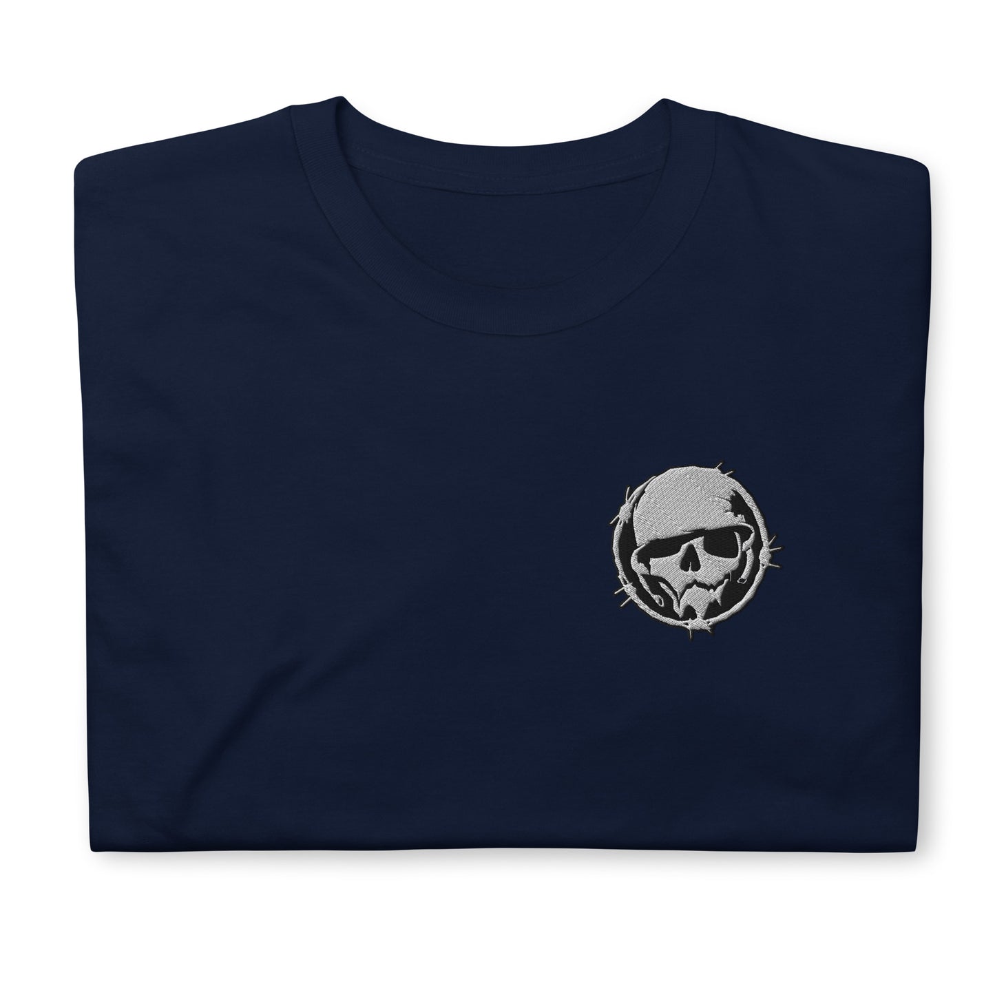 Logo T-Shirt  - Combat Skully Emblem (Embroidered)