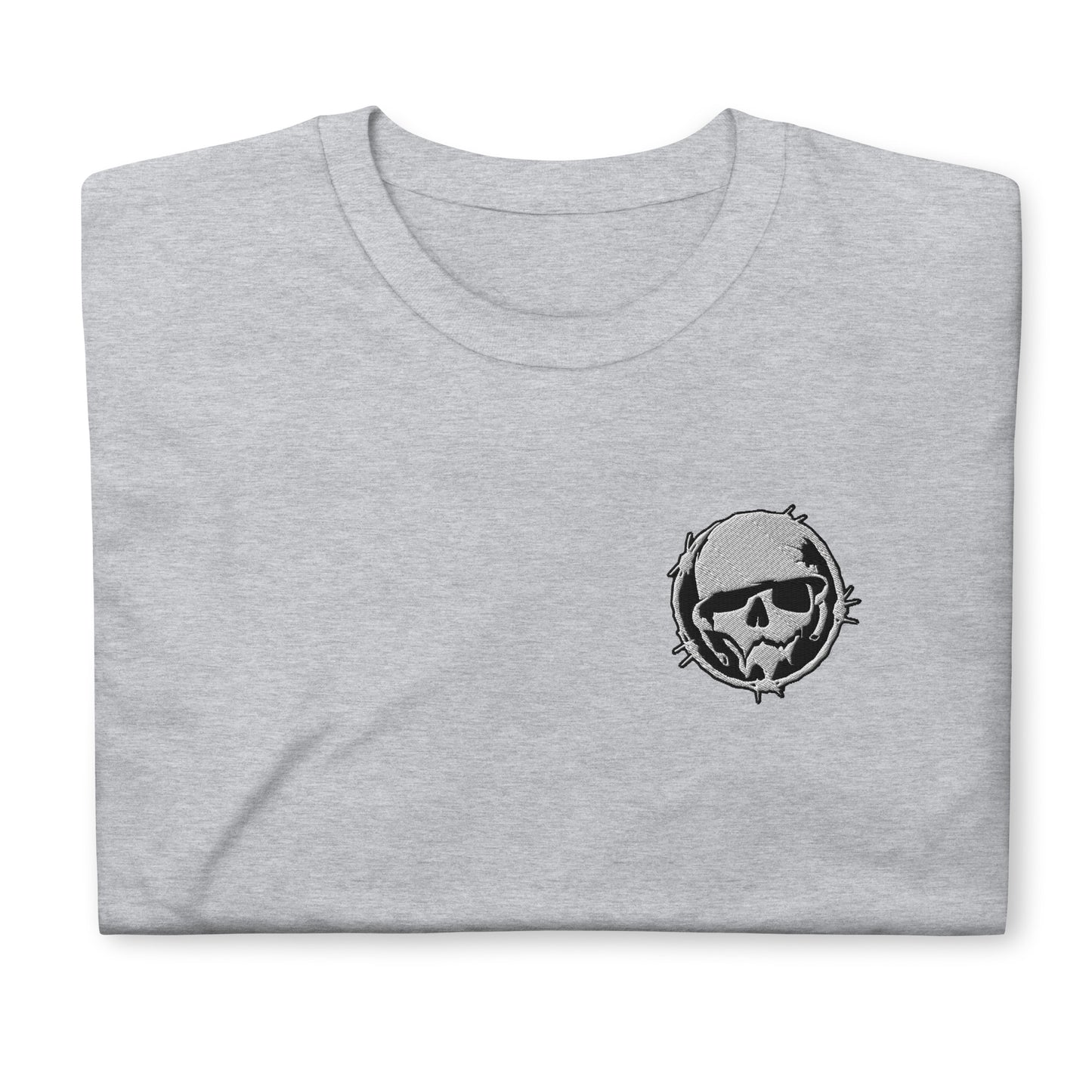 Logo T-Shirt  - Combat Skully Emblem (Embroidered)