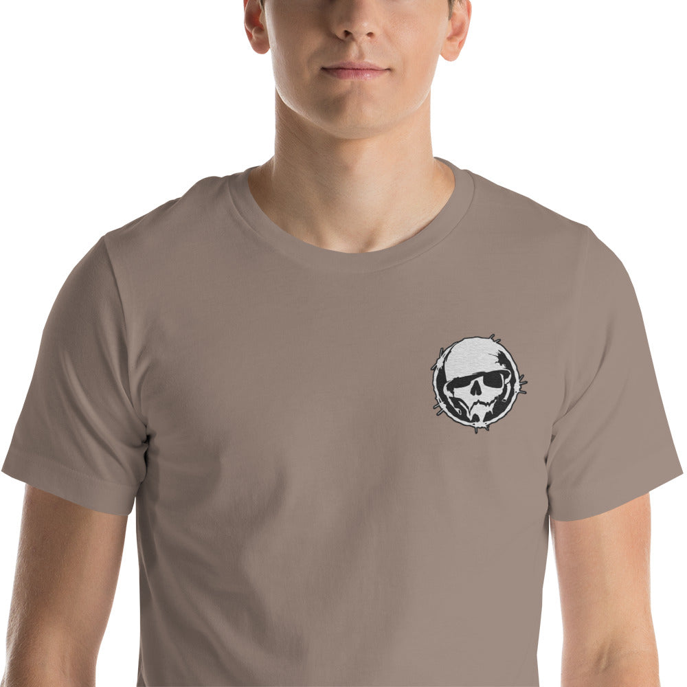 Logo T-Shirt  - Military Reg - Combat Skully (Embroidered)