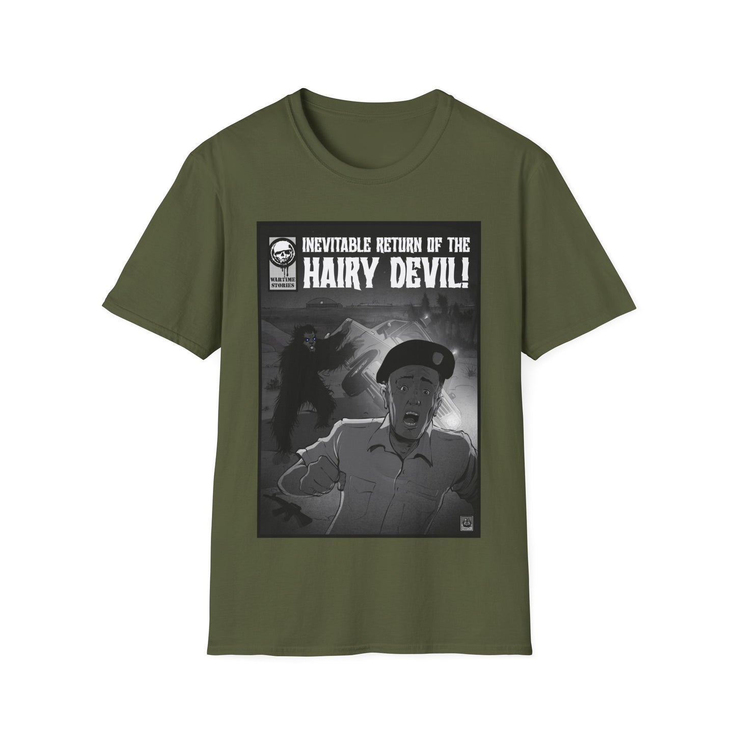 T-Shirt - Edwards AFB - Blue-Eyed Devil (Comic Book Style)