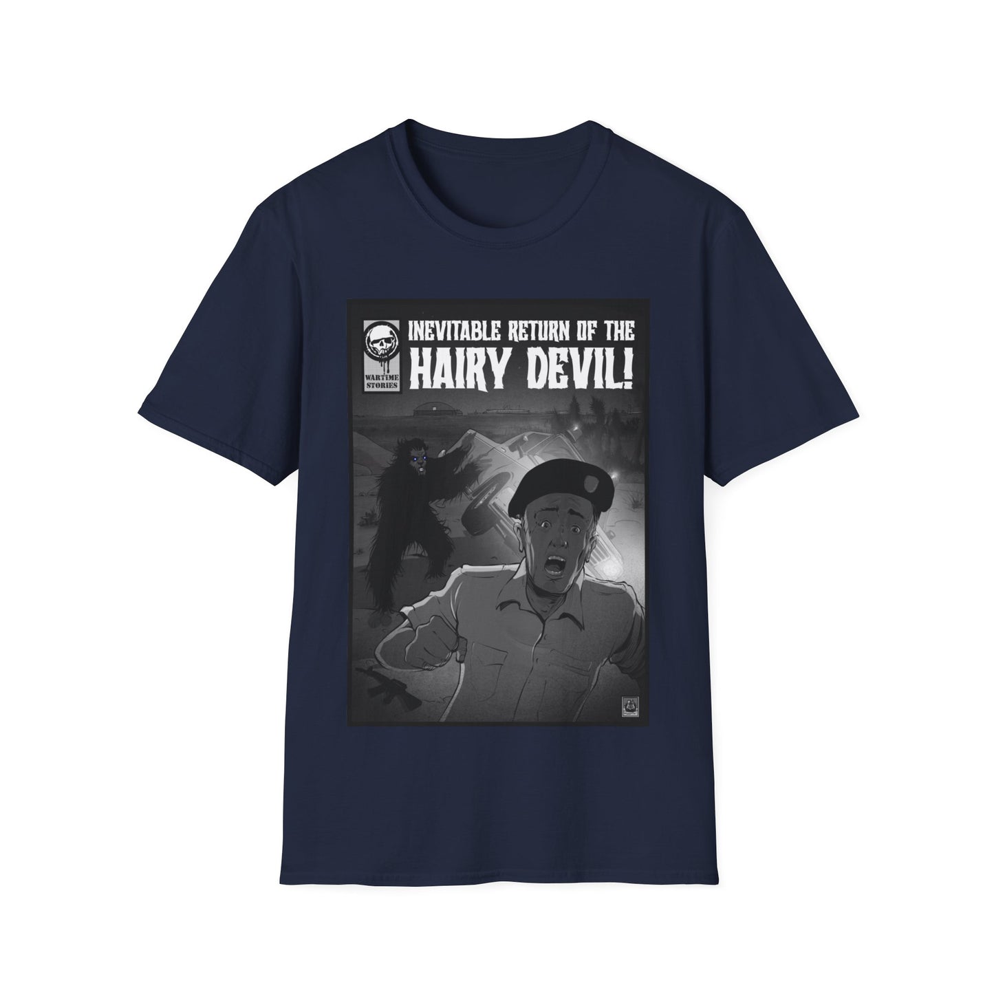 T-Shirt - Edwards AFB - Blue-Eyed Devil (Comic Book Style)