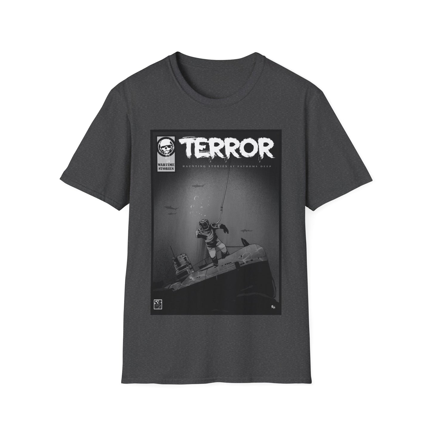 T-Shirt - Terror in the Deep - WWII Sunken Sub (Comic Book Style)