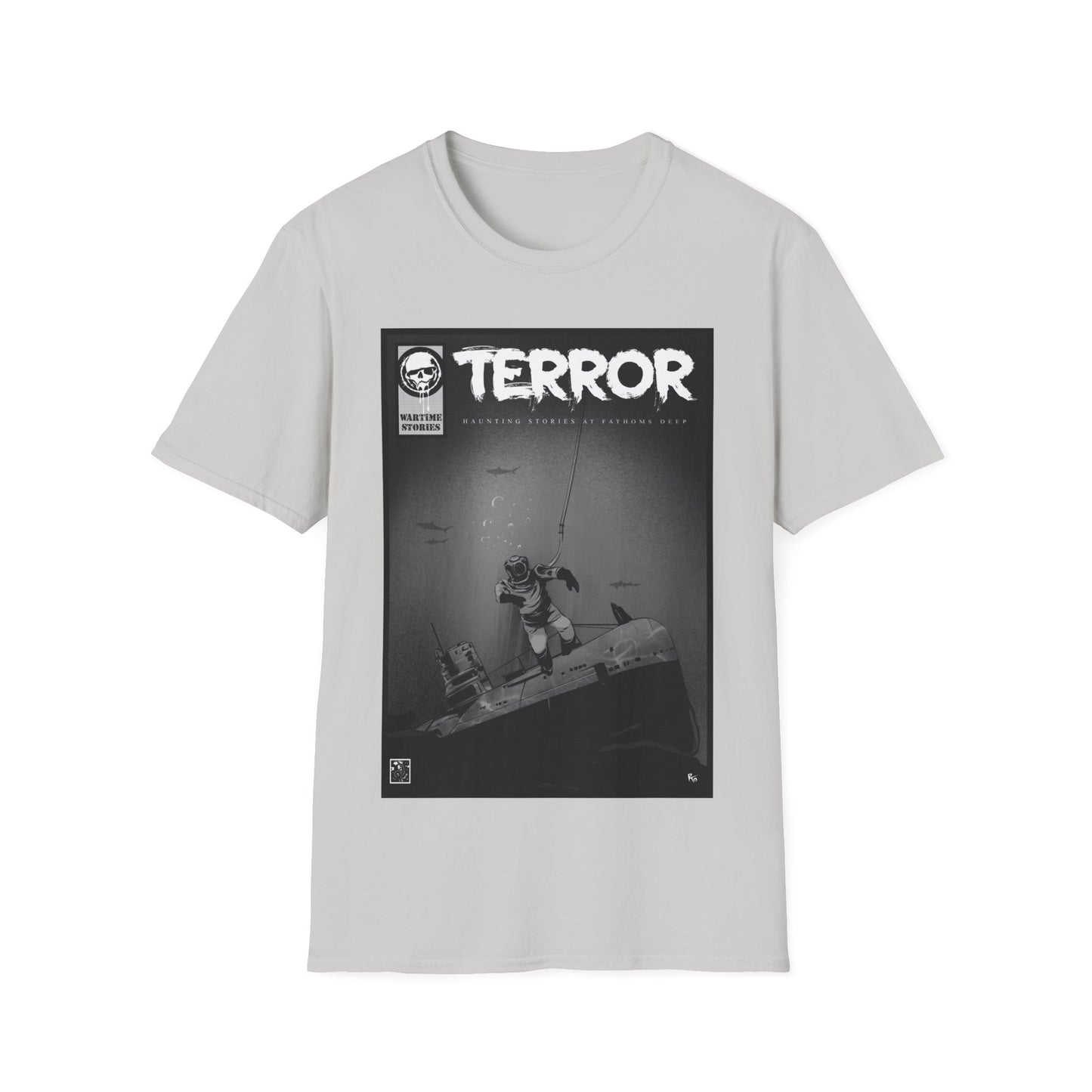 T-Shirt - Terror in the Deep - WWII Sunken Sub (Comic Book Style)