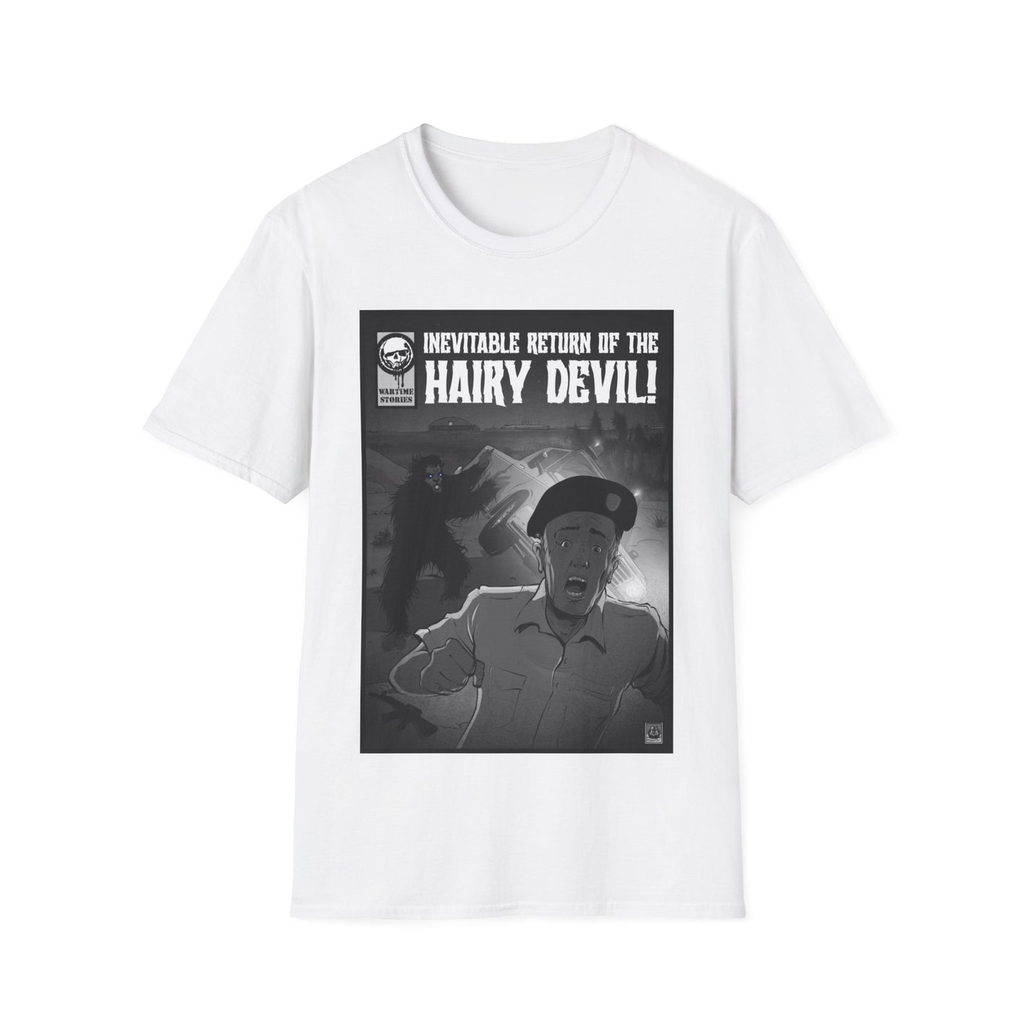 T-Shirt - Edwards AFB - Blue-Eyed Devil (Comic Book Style)