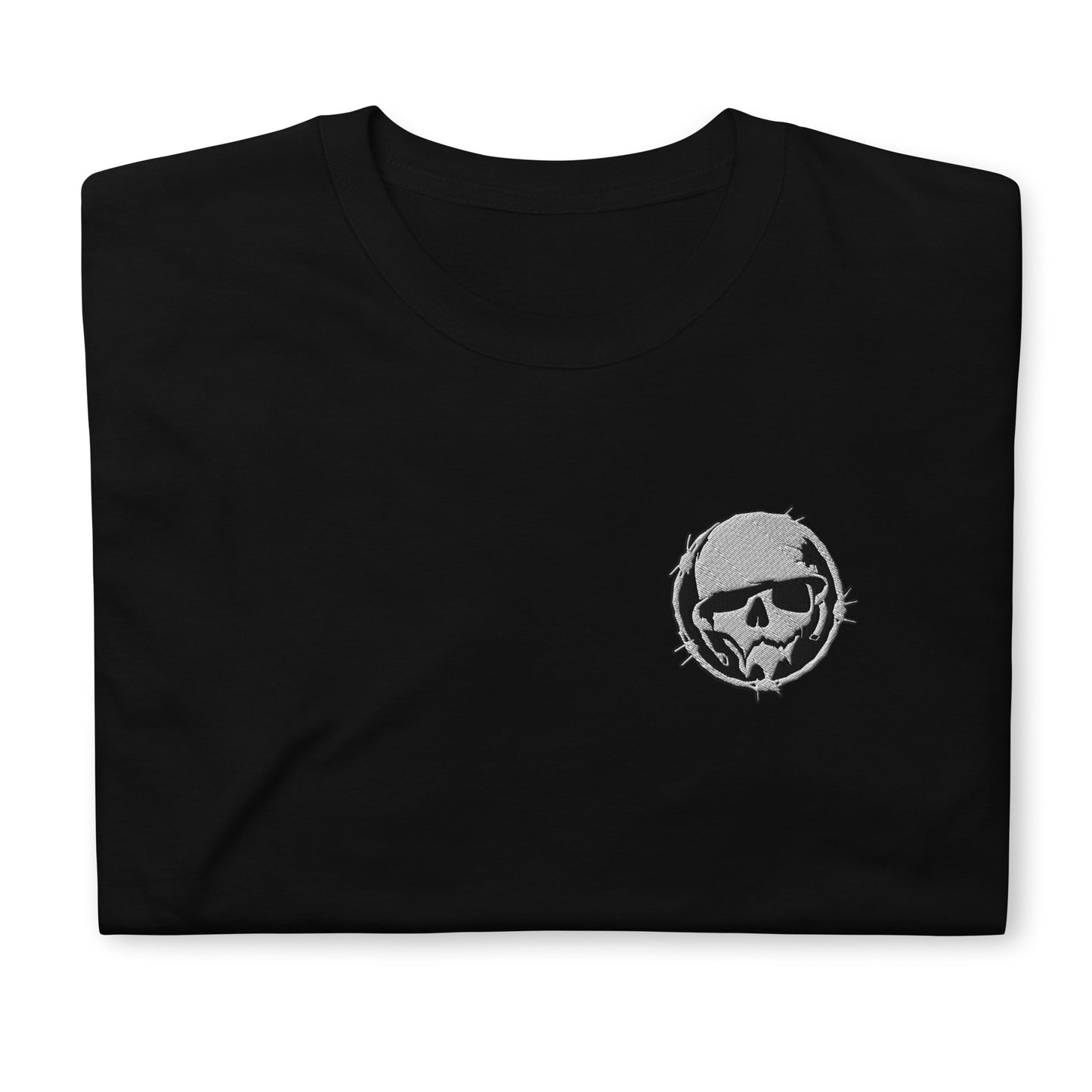 Logo T-Shirt  - Combat Skully Emblem (Embroidered)