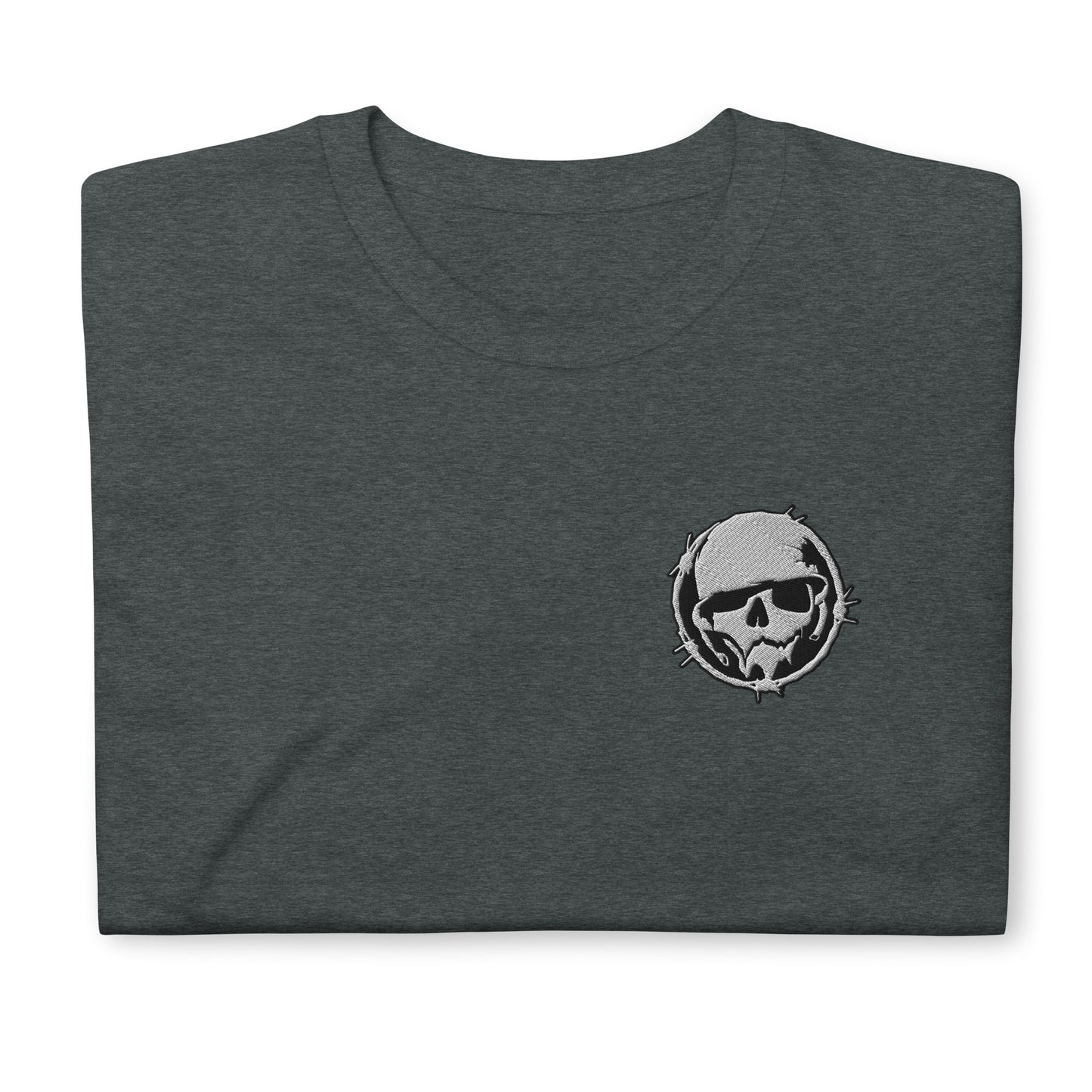 Logo T-Shirt  - Combat Skully Emblem (Embroidered)