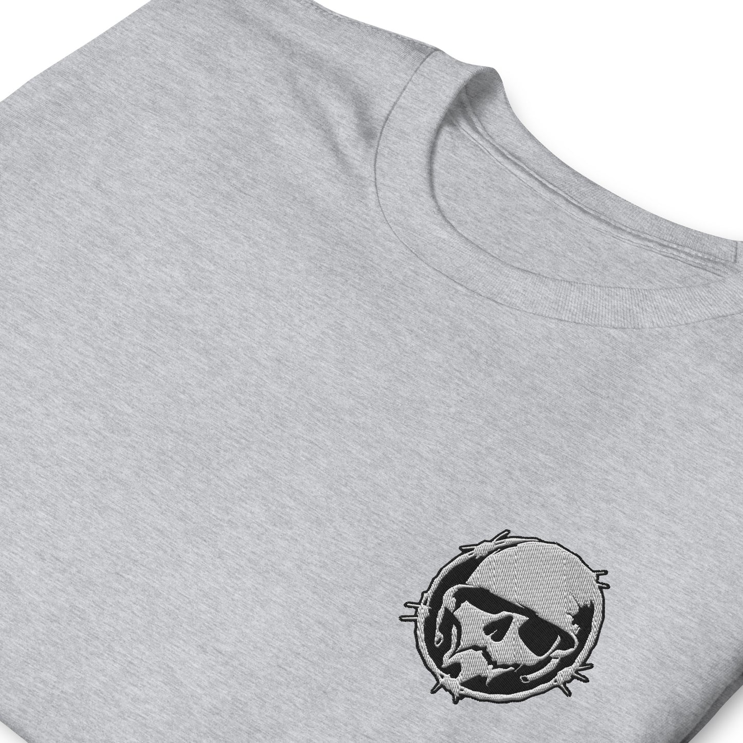 Logo T-Shirt  - Combat Skully Emblem (Embroidered)