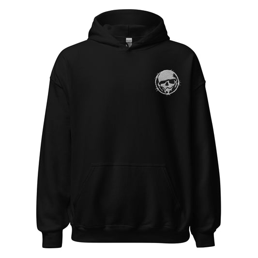 Hoodie - Combat Skully Emblem (Embroidered) - Unisex 50/50 Cotton/Poly
