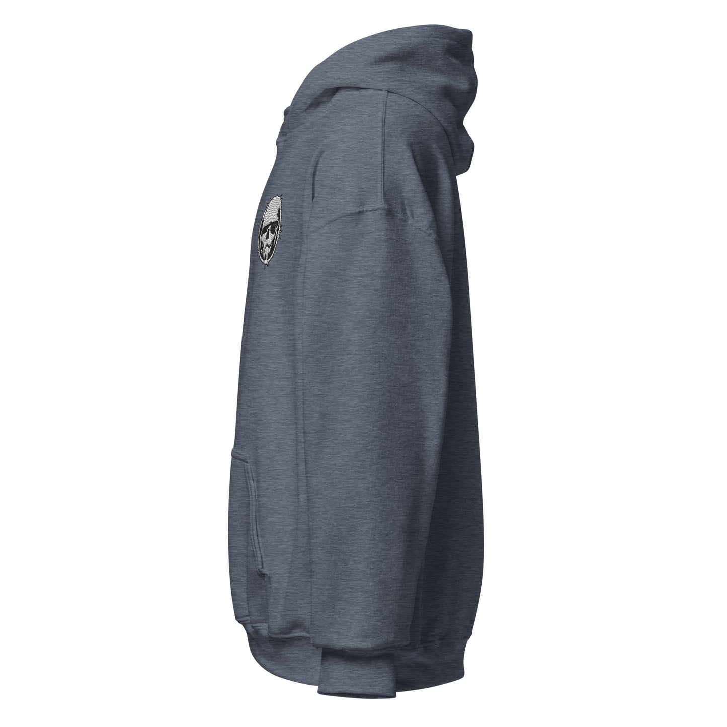 Hoodie - Combat Skully Emblem (Embroidered) - Unisex 50/50 Cotton/Poly