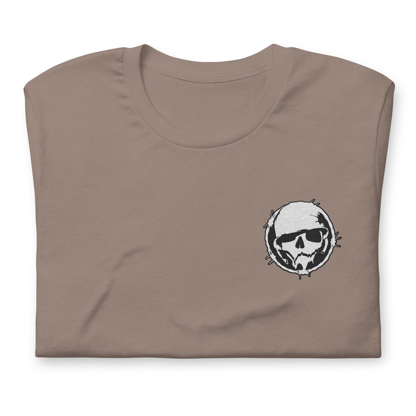 Logo T-Shirt  - Military Reg - Combat Skully (Embroidered)